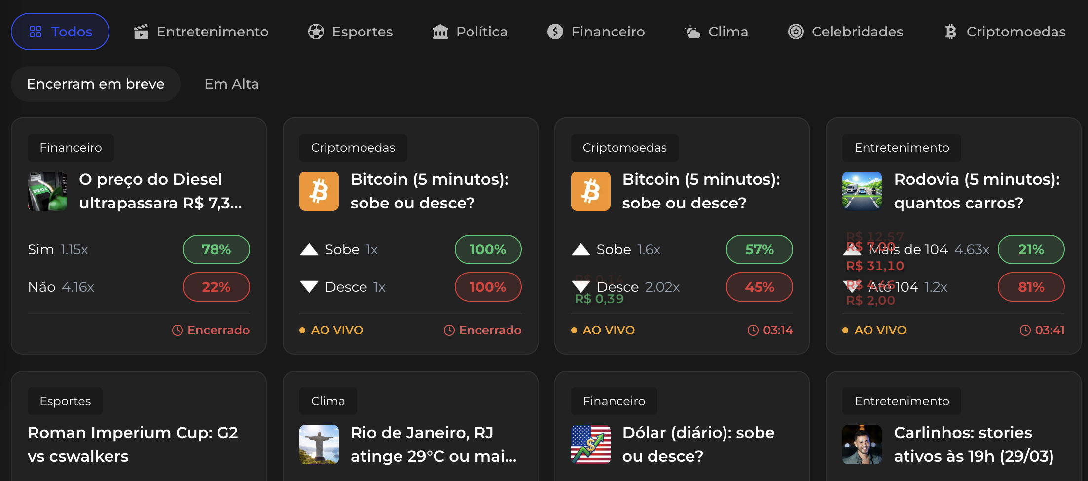 Palpitano previsões