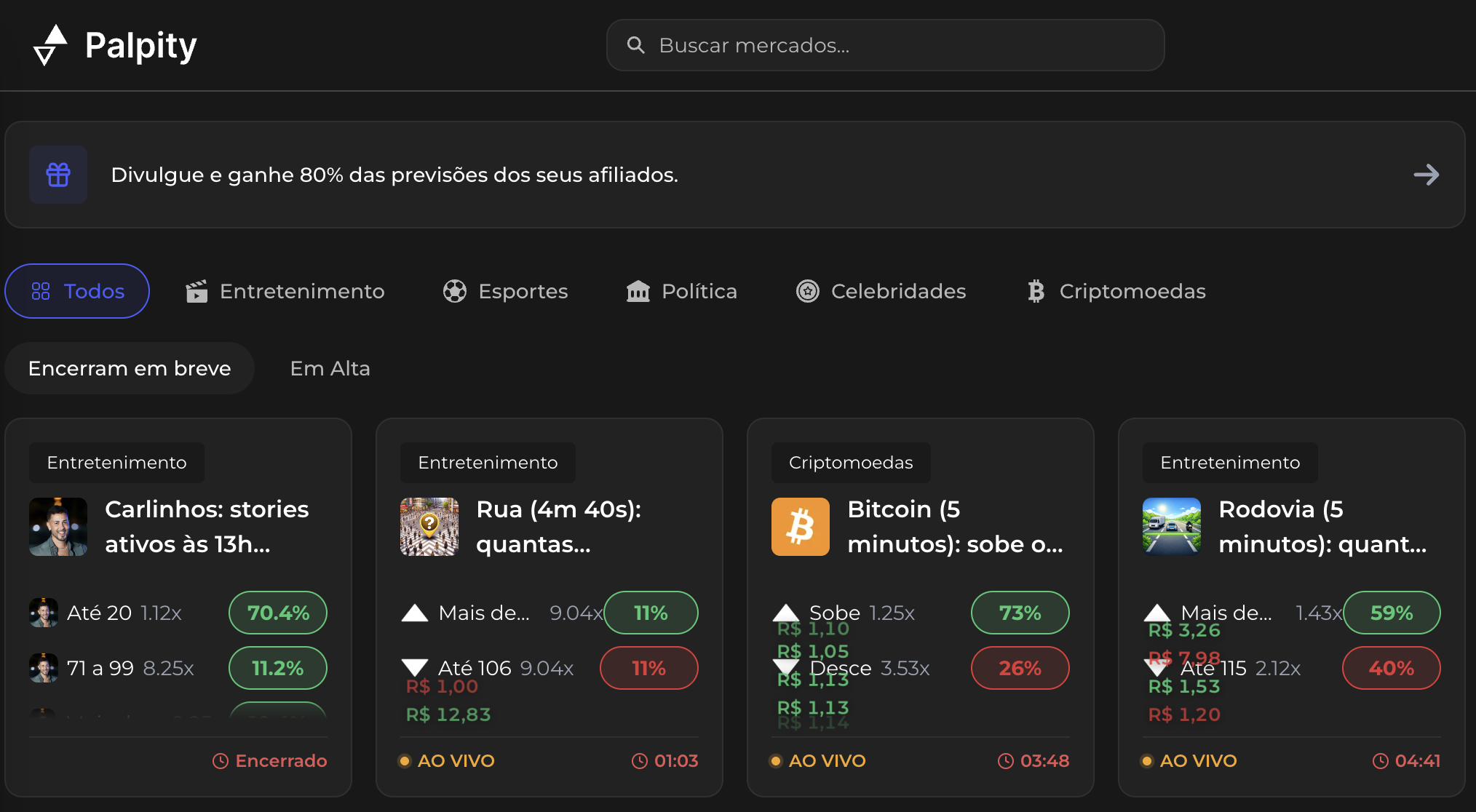 Plataforma Palpity.io